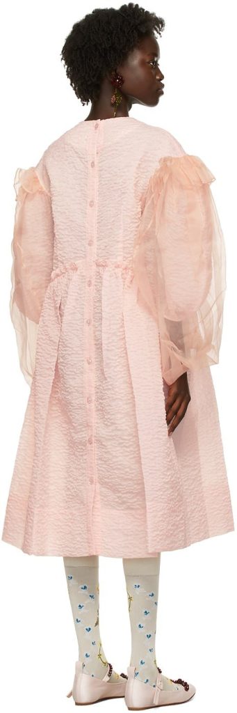 simone-rocha-pink-overlay-smock-dress